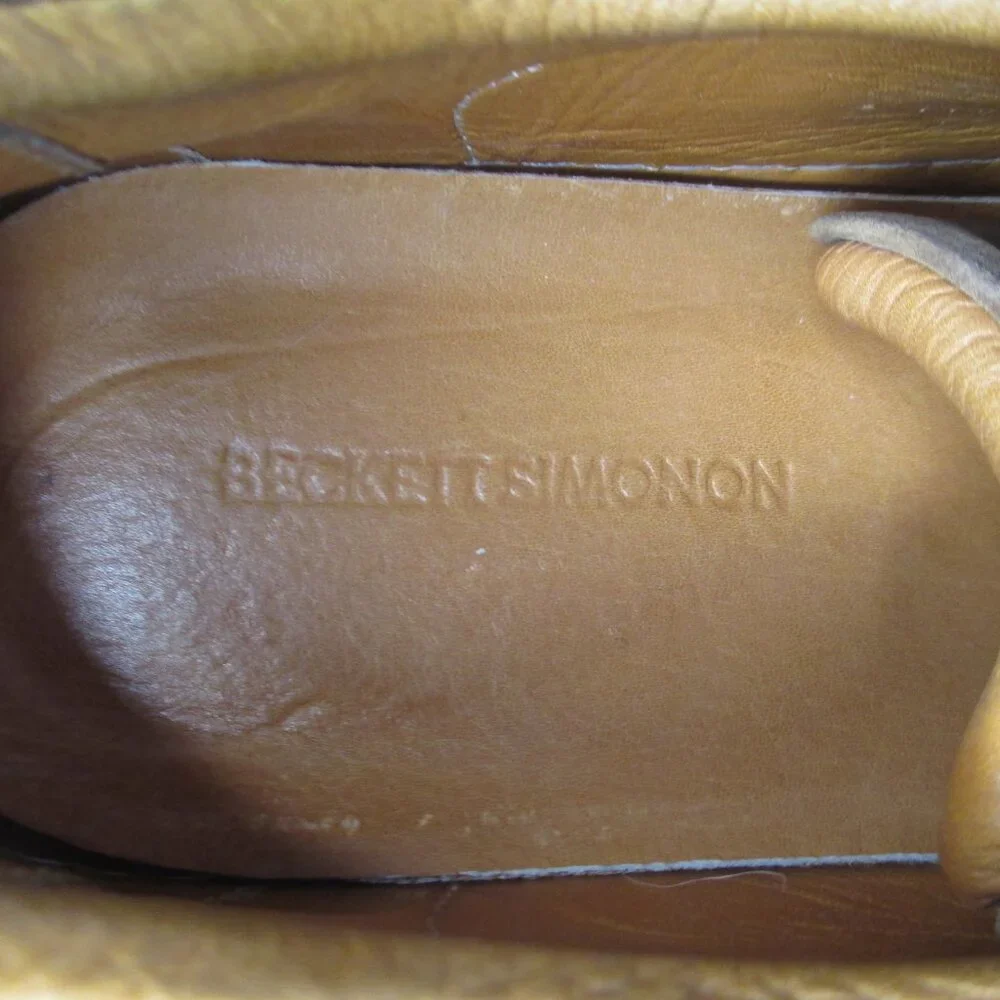 Beckett Simonon Mens Brown Pull-up Leather Reid Sneakers Size 7 Water Repellent
